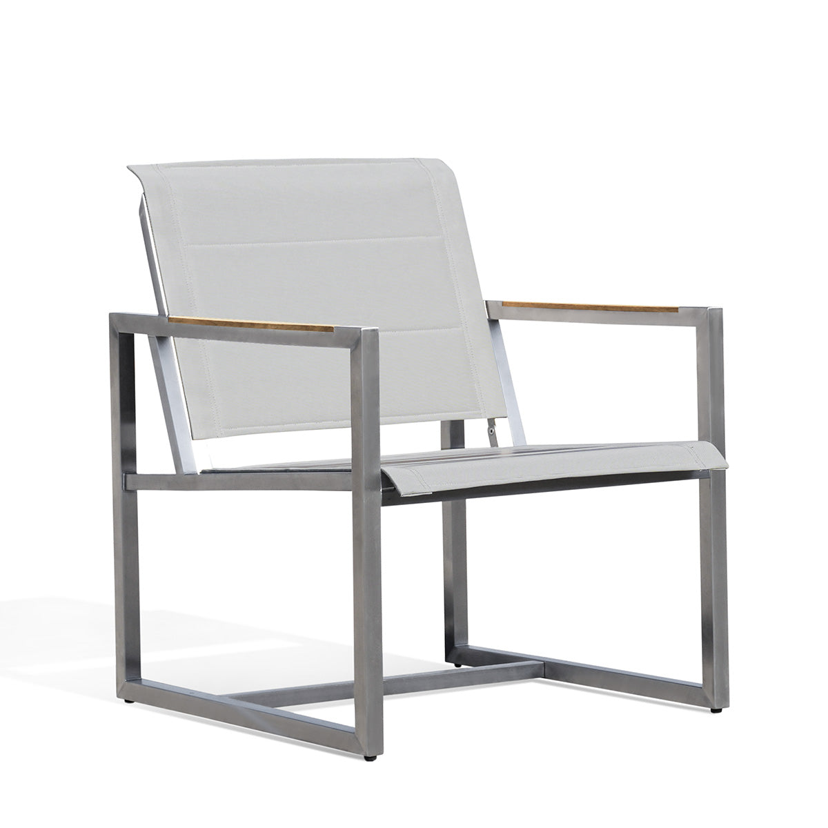 Pine Stainless Steel & Teak Outdoor Sling Chair - AURABAGS SHOP