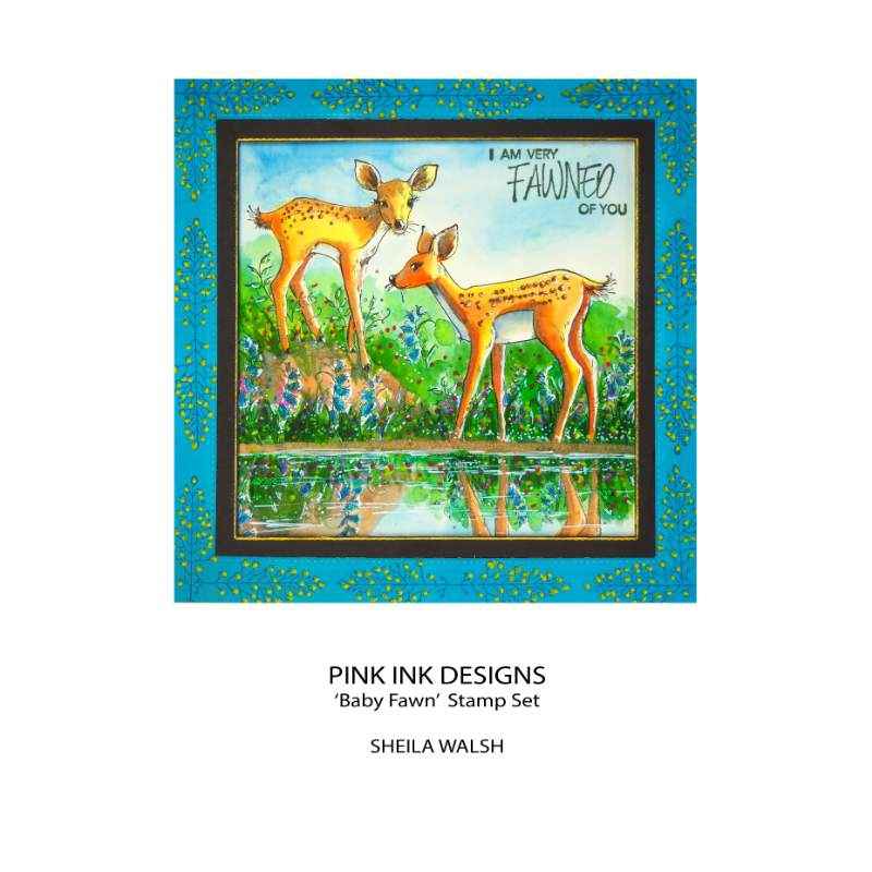 Pink Ink Designs Fawn 6 in x 8 in Clear Stamp Set