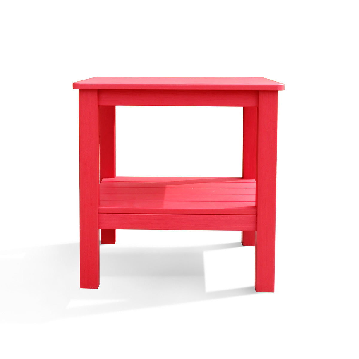 Polymer Outdoor End Table with Shelf - AURABAGS SHOP