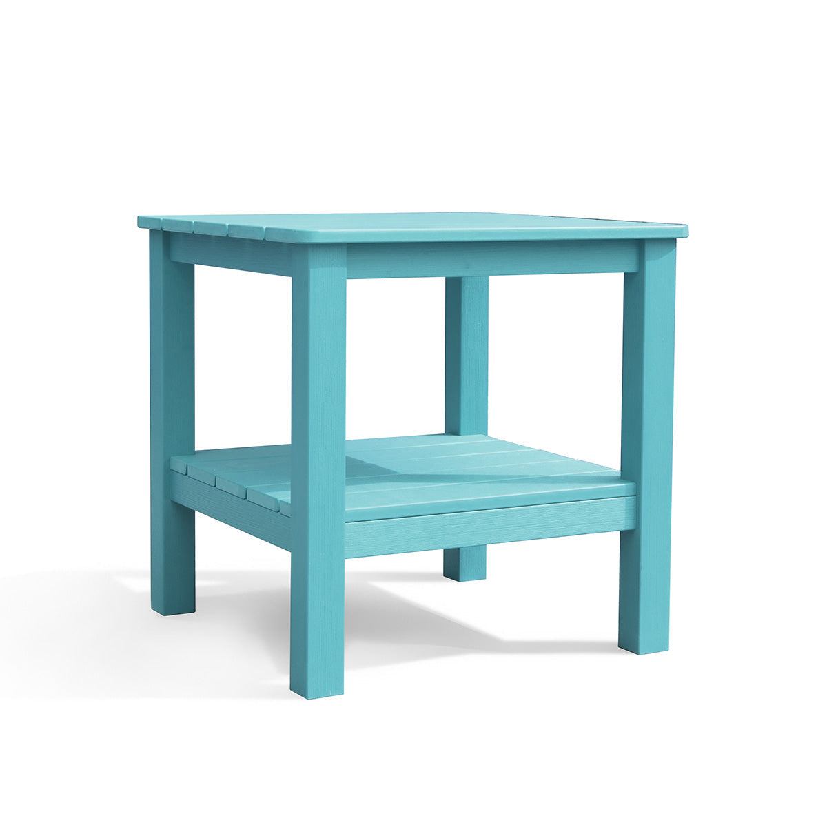 Polymer Outdoor End Table with Shelf - AURABAGS SHOP