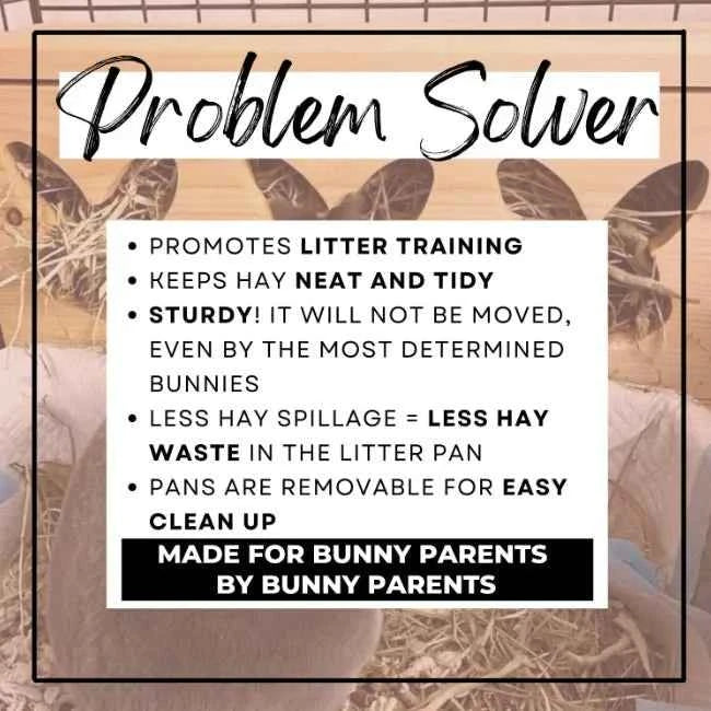 "Triple Bunny Head" Hay Feeder & Litter Box