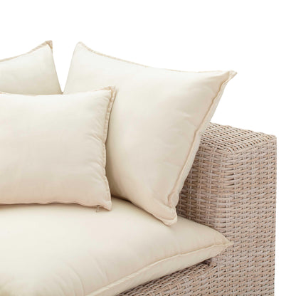 Sunbay Outdoor Natural Wicker Armless & Corner Chairs - Beige