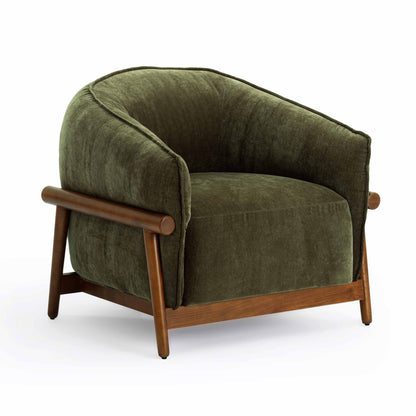 Brian Upcycled Chenille Luxury Accent Chair - Multiple Color Options