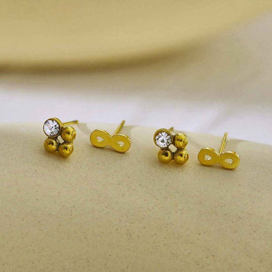 RENCE 2-Pair Stud Earrings Set