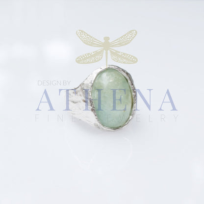 Seraphina’s Sea Ring — Ready-to-Ship Aquamarine Birthstone Ring