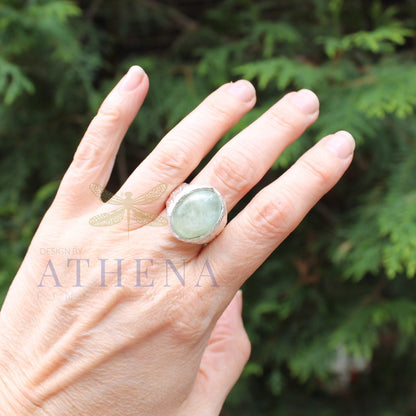 Seraphina’s Sea Ring — Ready-to-Ship Aquamarine Birthstone Ring