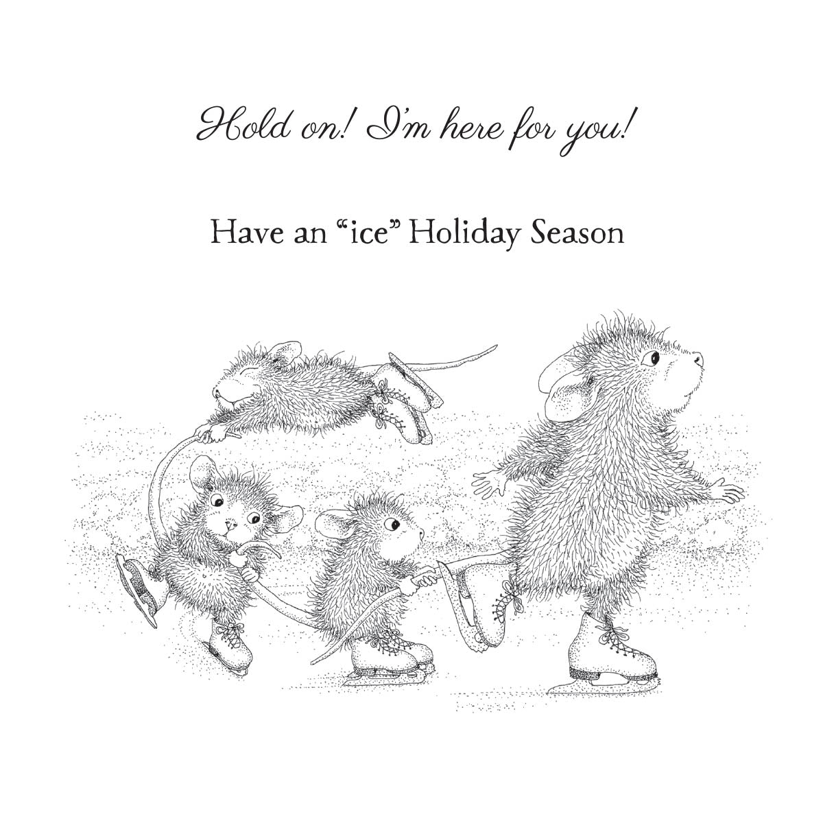 Hold On! Cling Rubber Stamp Set from the House-Mouse Holiday Collection