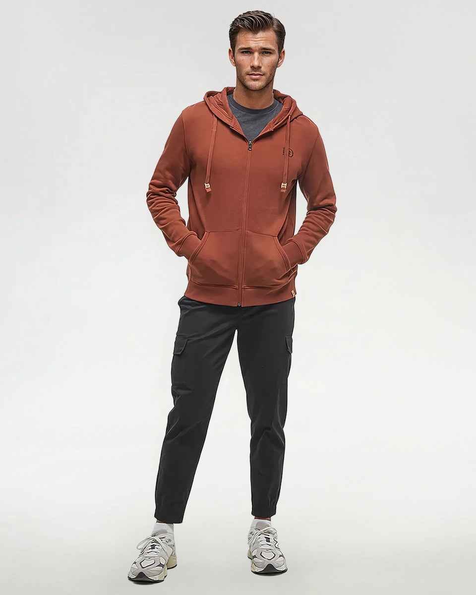 Woodblock Ten Zip Hoodie