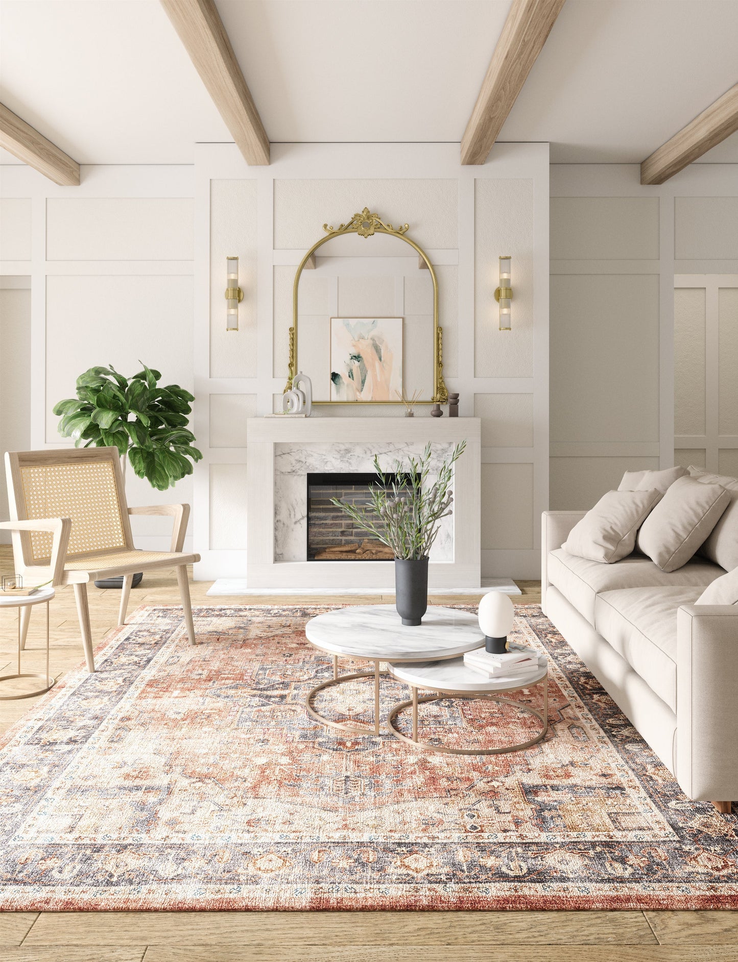 Riverra Terracotta Black Teppich