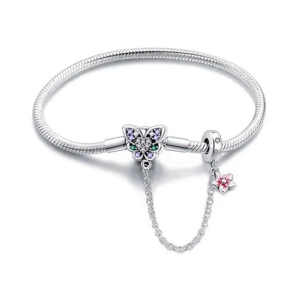 Butterfly Charm Bracelet (925 Sterling Silver)