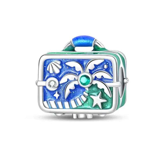 Beach Paradise Sterling Silver Suitcase Charm