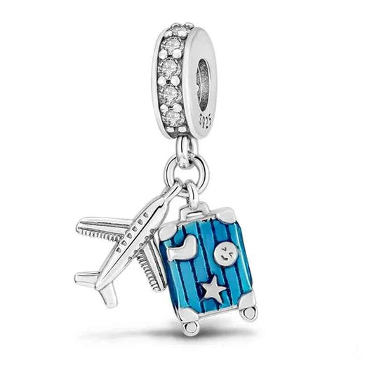 Sky-Blue Sojourn Sterling Silver Charm