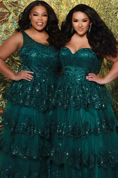 PLUS SIZE RUFFLE DRESS