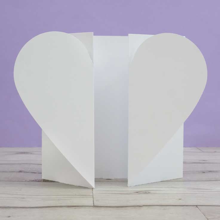 Luxury Shaped Card Blanks & Envelopes - Heart Gatefold