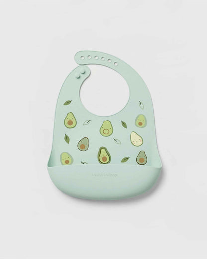 Silicone Bib Printed - Avocado