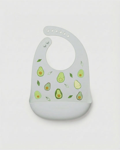 Silicone Bib Printed - Avocado
