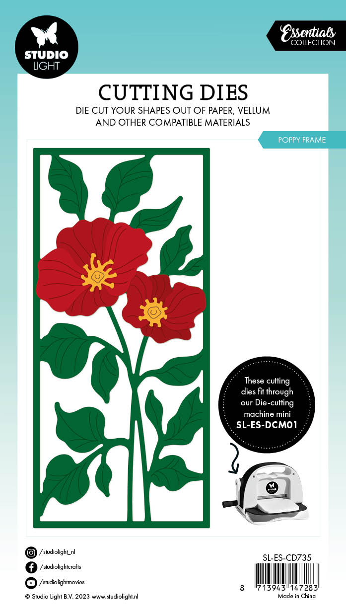 SL Cutting Dies Poppy Frame Essentials 101x142x1mm 8 PC nr.735