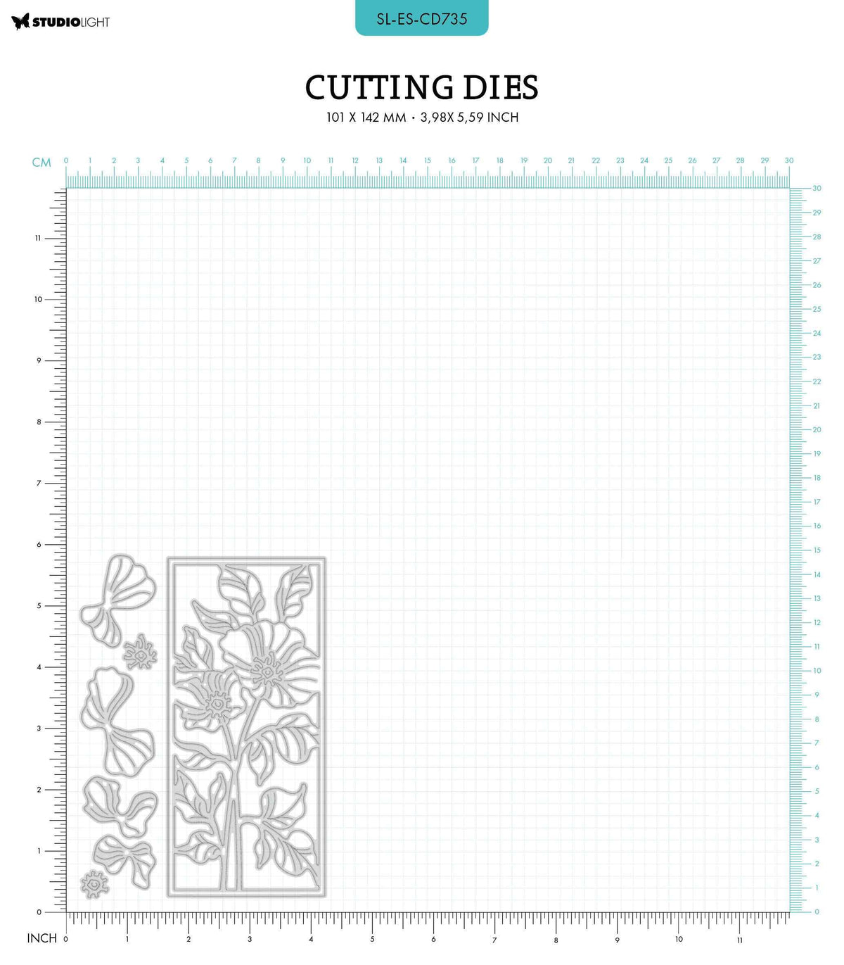 SL Cutting Dies Poppy Frame Essentials 101x142x1mm 8 PC nr.735