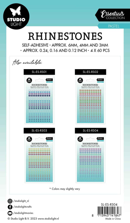 SL Self-Adhesive Rhinestones Pastel Essentials 105x180x4mm 240 PC nr.04