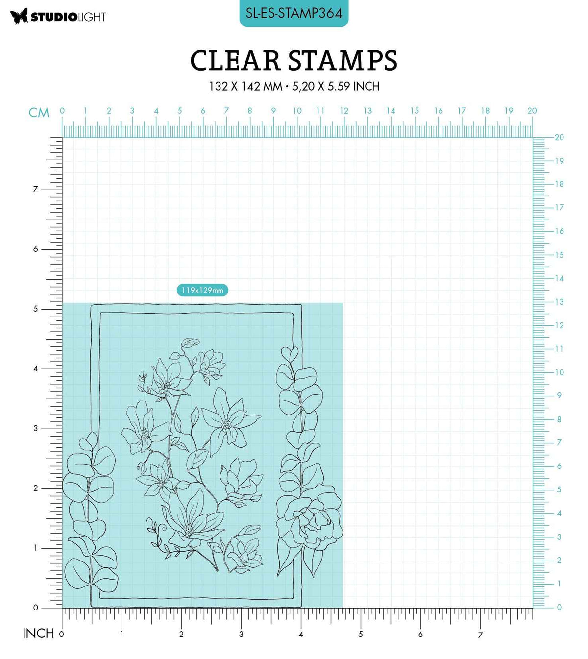 SL Clear Stamp Rectangle Essentials 119x129x3mm 2 PC nr.364