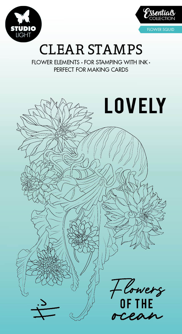 SL Clear Stamp Flower Squid Essentials 101x133x1mm 18 PC nr.429