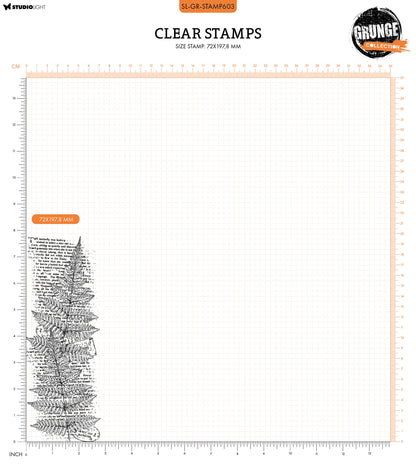 SL Clear Stamp Fern Background Grunge Collection 1 PC