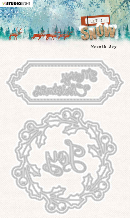 SL Cutting Dies Wreath Joy Let It Snow 107x140x1mm 6 PC nr.376