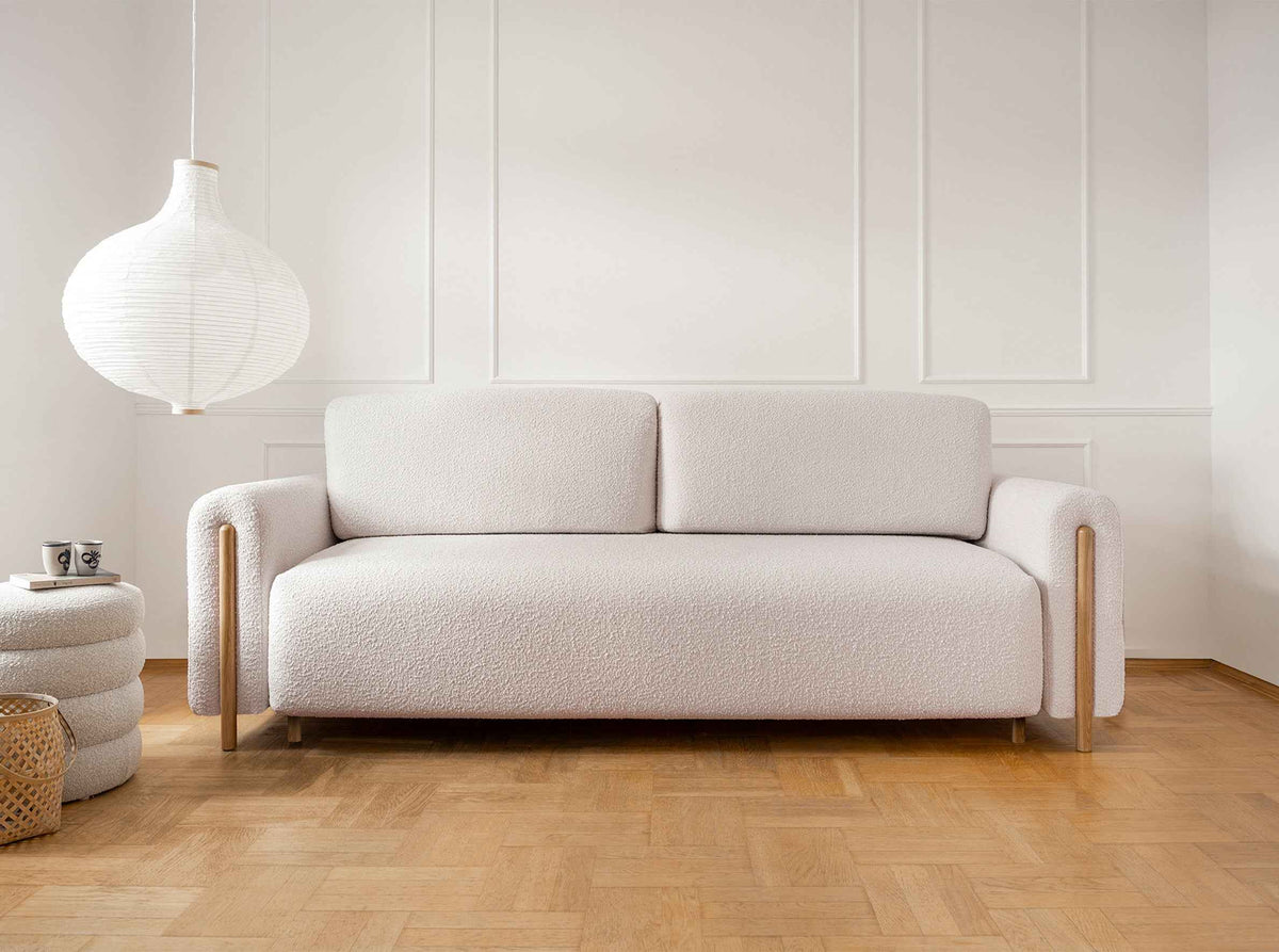 Arcadova 3 Seater Storage Sleeper Sofa - Beige