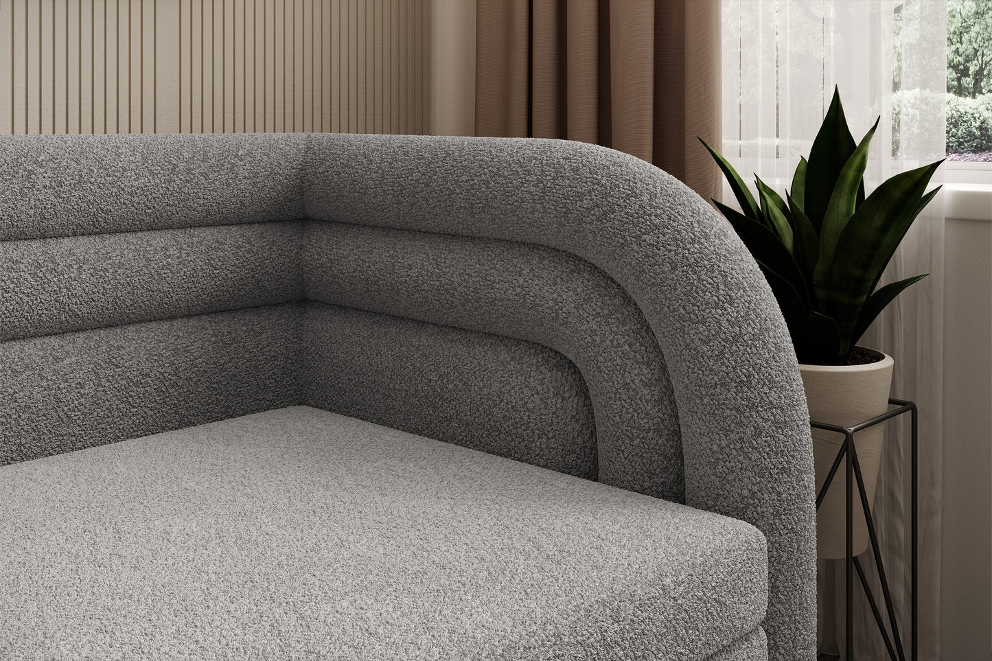 Fabillo Storage Sleeper Sofa - Light Grey
