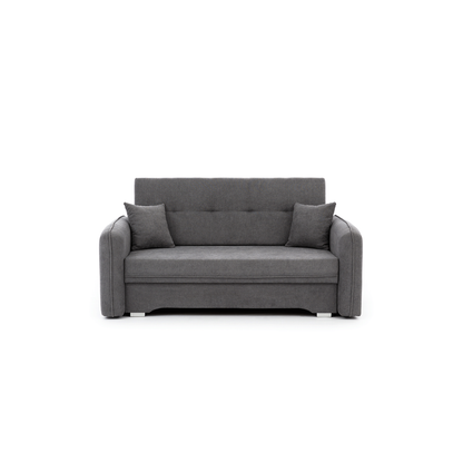 Laine Condo Style 2 Seater Storage Sleeper Sofa - Medium Grey