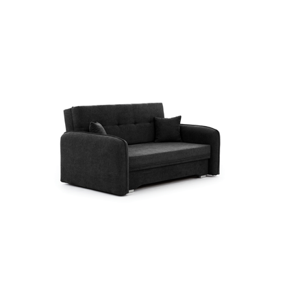 Laine Condo Style 2 Seater Storage Sleeper Sofa - Black