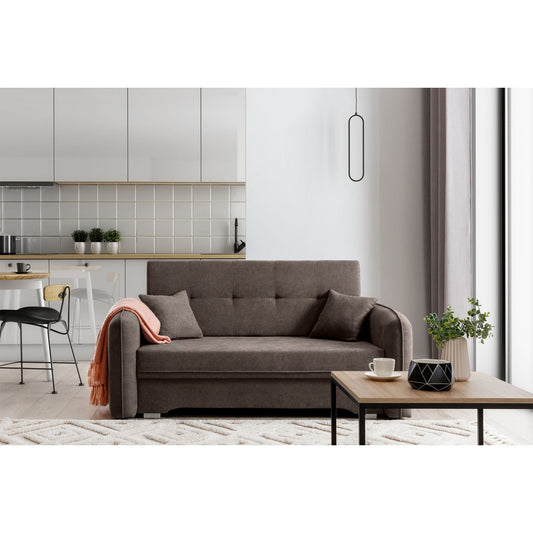 Laine Condo Style 2 Seater Storage Sleeper Sofa - Brown
