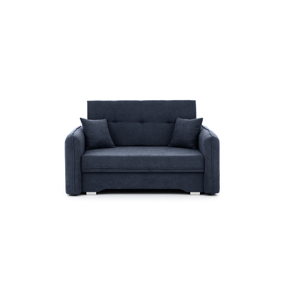 Laine Condo Style 2 Seater Storage Sleeper Sofa - Navy Blue