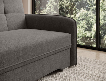 Laine Condo Style 1 Seater Storage Sleeper Sofa - Dark Grey