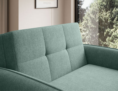 Laine Condo Style 1 Seater Storage Sleeper Sofa - Jade Green
