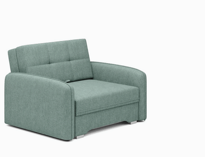 Laine Condo Style 1 Seater Storage Sleeper Sofa - Jade Green