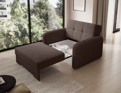 Laine Condo Style 1 Seater Storage Sleeper Sofa - Brown