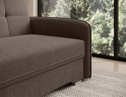 Laine Condo Style 1 Seater Storage Sleeper Sofa - Brown