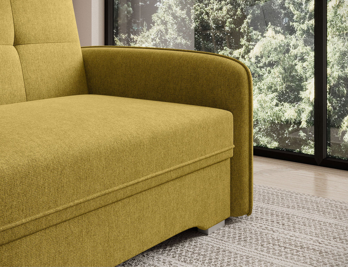 Laine Condo Style 1 Seater Storage Sleeper Sofa - Mustard