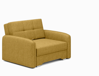 Laine Condo Style 1 Seater Storage Sleeper Sofa - Mustard