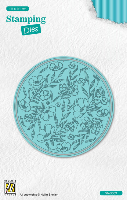 Nellie's Choice Stamping Die Round - Flowers