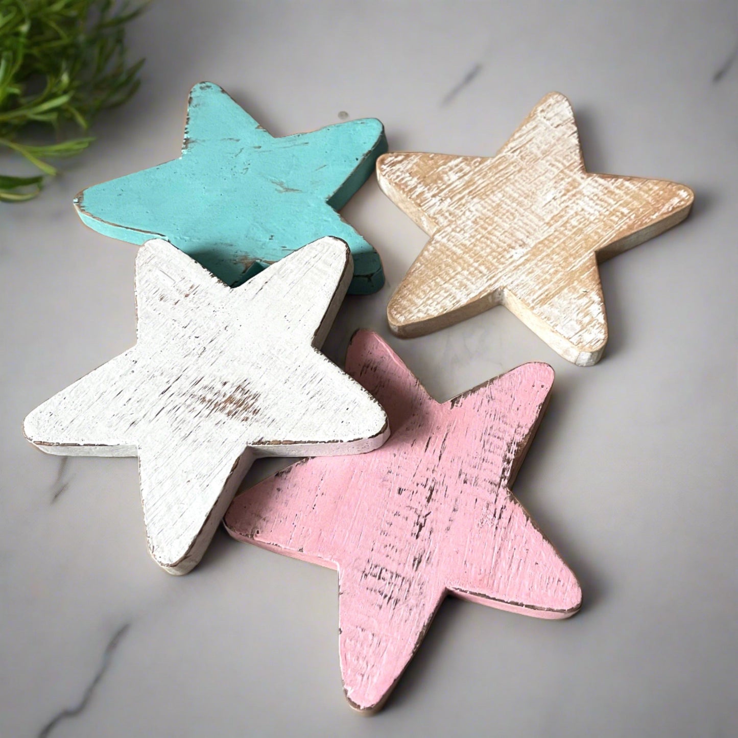 Wooden Flat Star Decoration