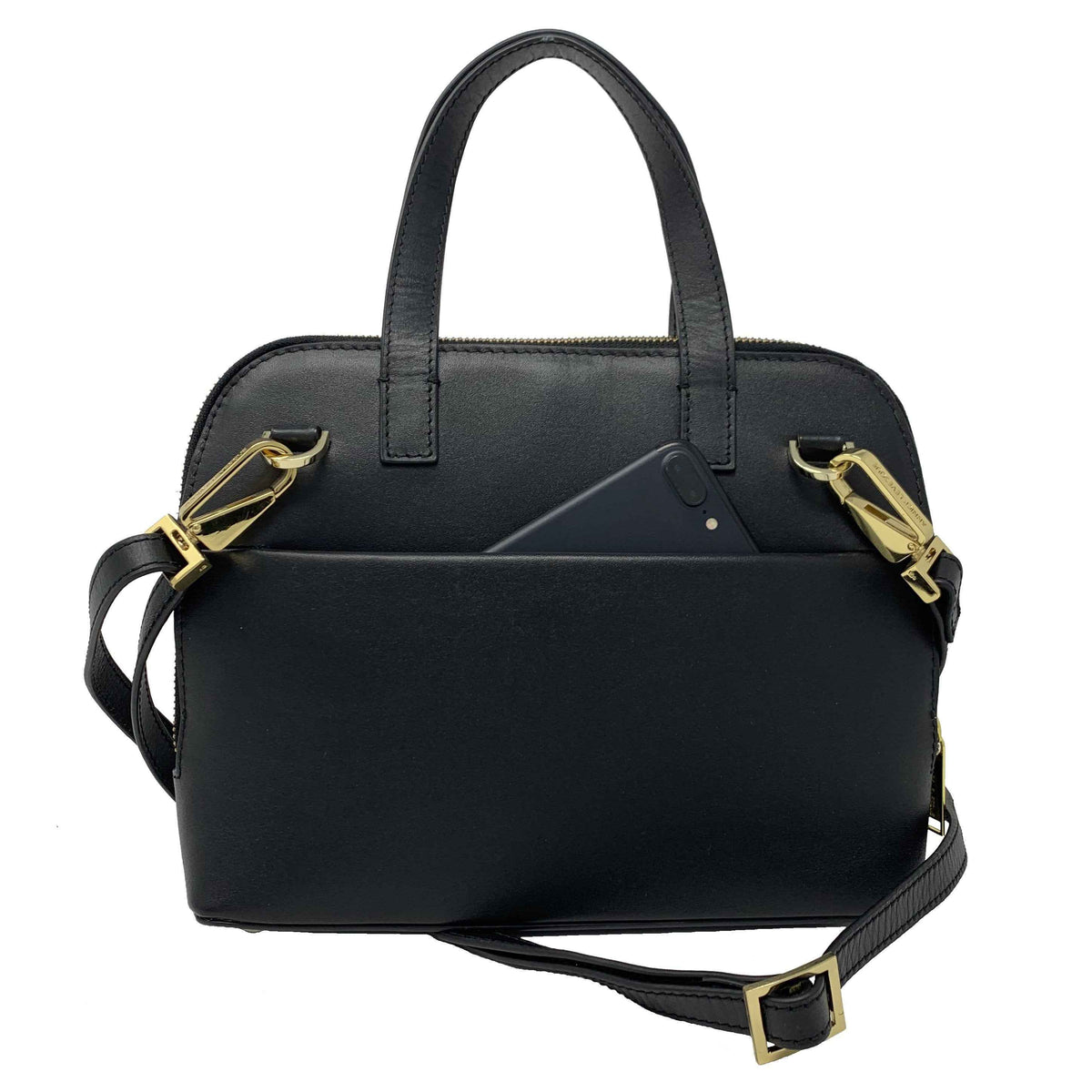 Sac à main en cuir noir, Justine