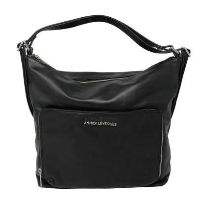 Sac à main en Cuir véritable Transformable Noir - Alexandra