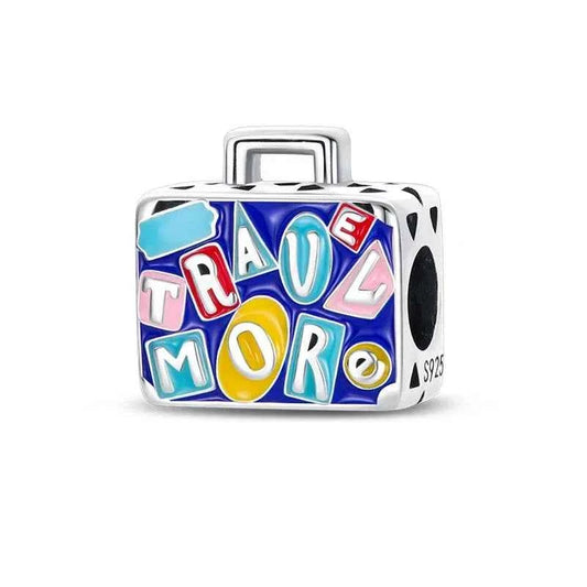 Globetrotter's Dream Sterling Silver Suitcase Charm
