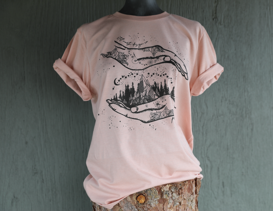 "CELESTIAL COLLECTION" PEACEFUL HANDS UNISEX TEE