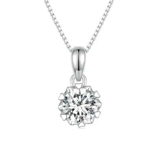 Stellar Shine 1ct Moissanite Sterling Silver Pendant Necklace