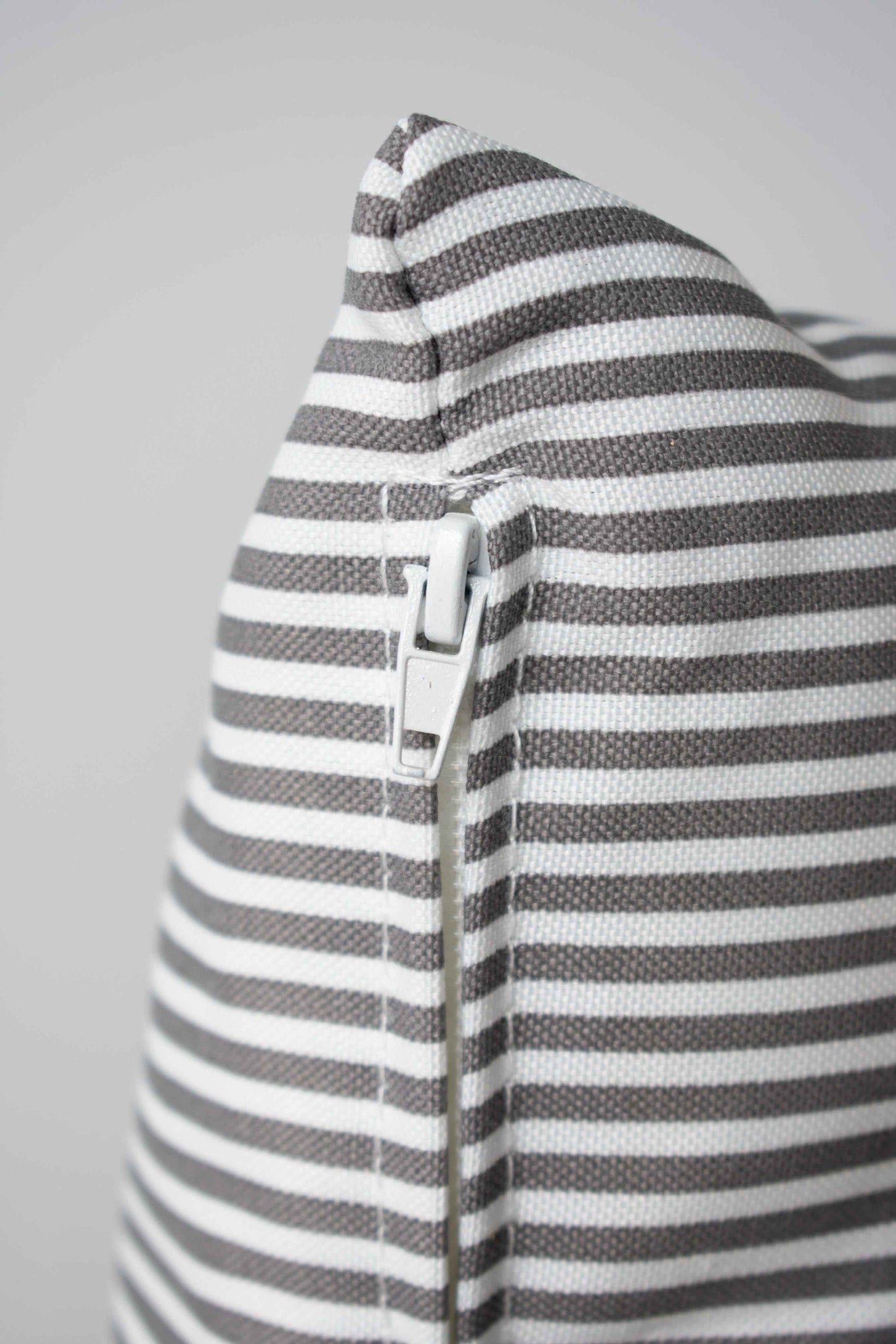 OUTDOOR PILLOW - GREY STRIPE LUMBAR