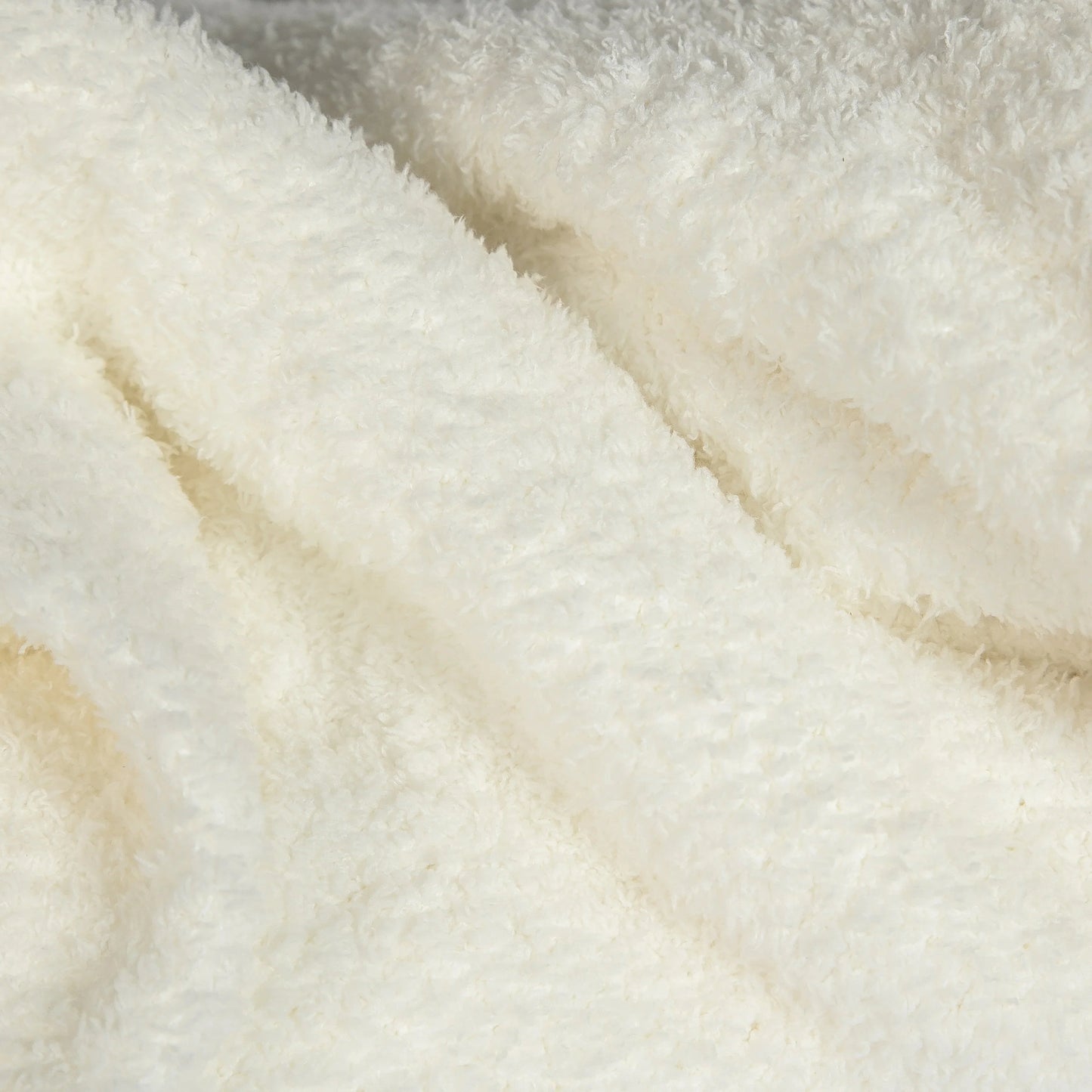White Solid Double Layered Extended Throw