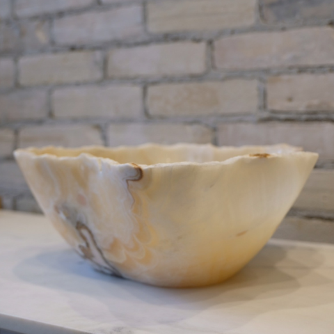 14" Natural Raw Edge Onyx Bowl